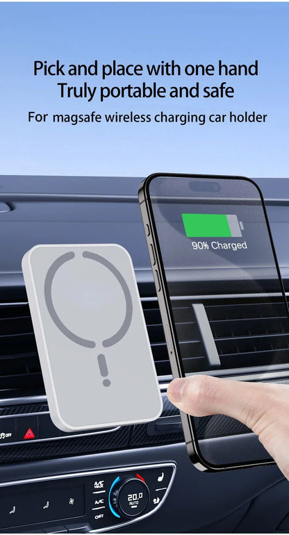 Magnetic Wireless Car Charger Air Vent Clip Phone Holder For Magsafe iPhone 17 16 15 14 13 12 Pro Max Fast Car Charging Stand