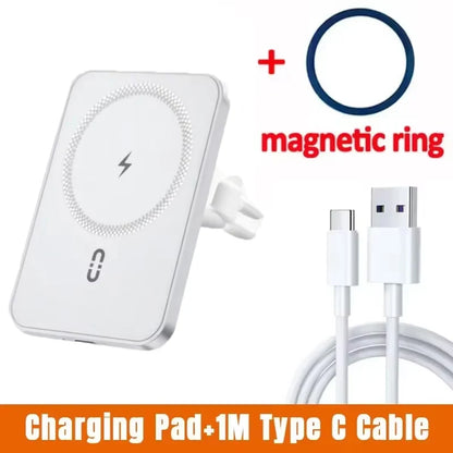 Magnetic Wireless Car Charger Air Vent Clip Phone Holder For Magsafe iPhone 17 16 15 14 13 12 Pro Max Fast Car Charging Stand