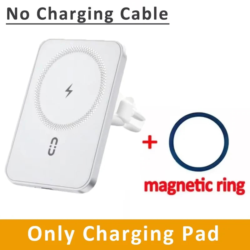 Magnetic Wireless Car Charger Air Vent Clip Phone Holder For Magsafe iPhone 17 16 15 14 13 12 Pro Max Fast Car Charging Stand