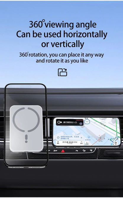 Magnetic Wireless Car Charger Air Vent Clip Phone Holder For Magsafe iPhone 17 16 15 14 13 12 Pro Max Fast Car Charging Stand