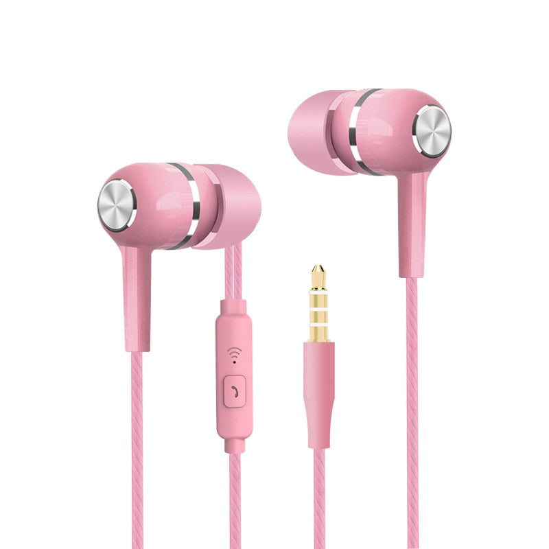 Wired Super Bass 3.5mm Colorful Earbuds with Microphone