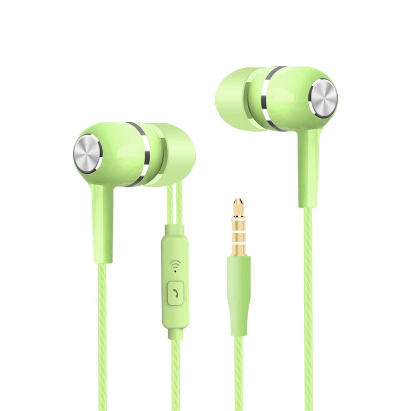 Wired Super Bass 3.5mm Colorful Earbuds with Microphone